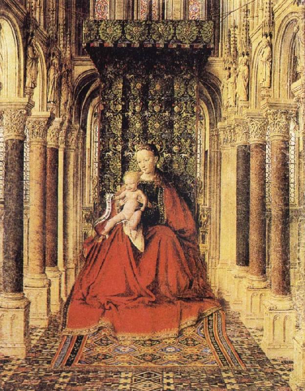 EYCK, Jan van The Virgin and Child in a Church Spain oil painting art
